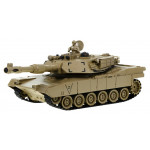 Tank M1 Abrams 1:28 RC hnedý